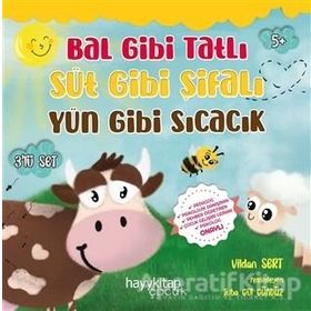 Bal Gibi Tatlı Süt Gibi Şifalı Yün Gibi Sıcacık 3’lü Set - Vildan Sert