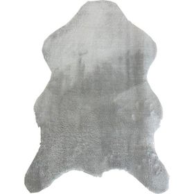 Balat Halı Kalın Açık Gri Peluş Yumuşak Post Halı 120x170