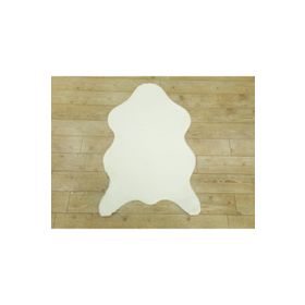 Balat Halı Kalın Beyaz Peluş Yumuşak Post Halı 60x90