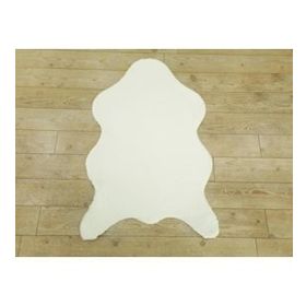 Balat Halı Kalın Beyaz Peluş Yumuşak Post Halı 60x90