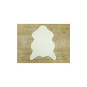 Balat Halı Kalın Beyaz Peluş Yumuşak Post Halı 60x90