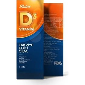 Balen D3 Vitamini 20 ml Sıvı