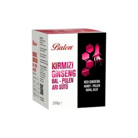 Balen Kırmızı Ginseng Bal Polen Arı Sütü 230 gr Macun