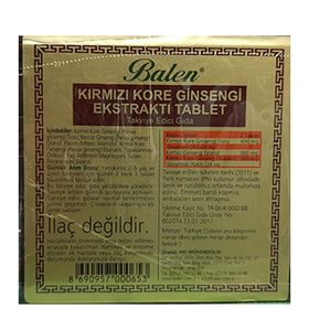 Balen Kırmızı Kore Ginsengi Ekstraktı 2x120 Tablet