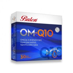 Balen Om-Q10 Omega 3 ve Koenzim İçeren 1380 mg x 30 Kapsül Takviye Edici Gıda