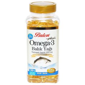 Balen Omega-3 1380 mg İçeren 200 Kapsül Balık Yağı