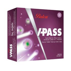 Balen V-Pass 1000 mg Kara Mürver 30 Tablet