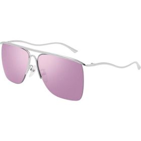 Balenciaga BB0092S 003 Gümüş Pembe Damla Kadın Güneş Gözlüğü