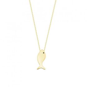 Balık 14K Gold Altın Kolye