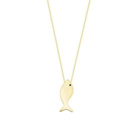 Balık 14K Gold Altın Kolye
