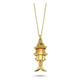 Balık Altın 14k Gold Eski Tasarım Kolye
