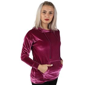 Balins BBK/4356 Fuşya Kapüşonlu Kadife Sweatshirt
