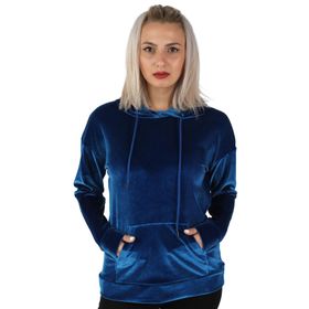 Balins BBK/4356 Saks Kapüşonlu Kadın Kadife Sweatshirt