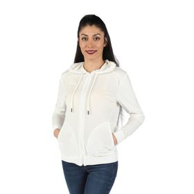 Balins Bej Kapüşonlu Kadife Kadın Sweatshirt