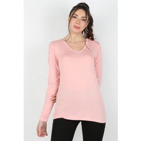Balins BT/2201 Pembe Viskon Uzun Kollu Kadın T-shirt