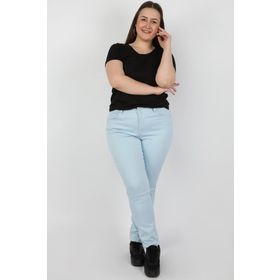 Balins Gabardin Büyük Beden Mavi Kadın Pantolon