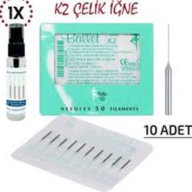 Ballet K2 Çelik 10 Adet Epilasyon İğnesi + K2 Gümüş İğne