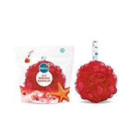 Balmy Çilek Kokulu Sabunlu Banyo Lifi