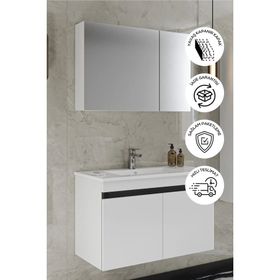 Balneom Banyo İdil 80 cm Aynalı Banyo Dolabı