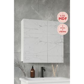 Balneom Defne 60x60 Cm Aynalı Banyo Üst Dolap