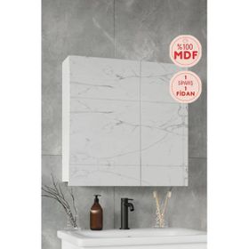 Balneom Defne 60x60 Cm Aynalı Banyo Üst Dolap