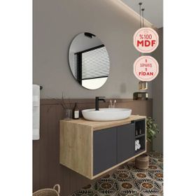 Balneom Gül 100 cm Aynalı Banyo Dolabı