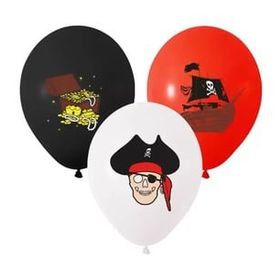 Balon Evi 3+0 Korsan Baskılı 12 inç Pastel 100'lü Balon
