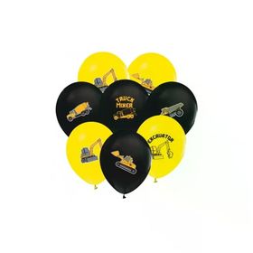 Balon Evi 4+1 İnşaat Baskılı 12 inç 8'li Balon