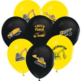 Balon Evi 4+1 İnşaat Baskılı 12 inç 8'li Balon