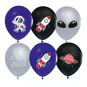 Balon Evi 4+1 Kozmik Galaksi Baskılı 12 inç 8'li Balon