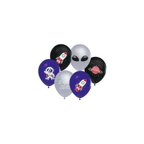 Balon Evi 4+1 Kozmik Galaksi Baskılı 12 inç 8'li Balon