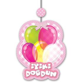 Balon Evi BLN/5834 İyi Ki Doğdun Asmalı İp Süs Pembe