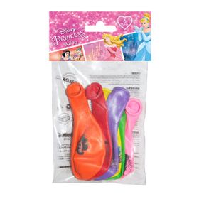 Balon Evi Prenses Poşet İçi 6'lı 4 Renk Baskılı Balon
