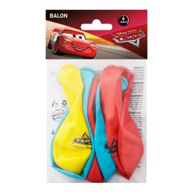 Balon Evi The Cars Poşet İçi 6'lı 4 Renk Baskılı Balon