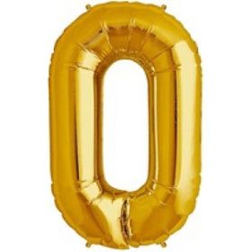 Baloncuu Altın 40 cm 0 Rakam Folyo Balonlar