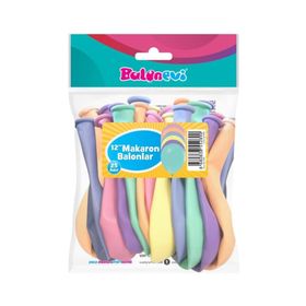 Balonevi 25'li Karışık 12 inç Makaron Balon