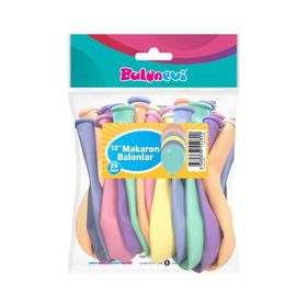Balonevi 25'li Karışık 12 inç Makaron Balon