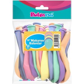 Balonevi 25'li Karışık 12 inç Makaron Balon