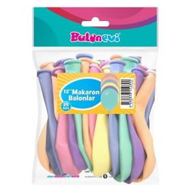 Balonevi 25'li Karışık 12 inç Makaron Balon