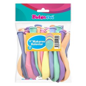 Balonevi 25'li Karışık 12 inç Makaron Balon