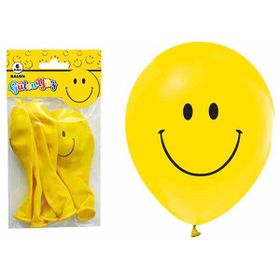 Balonevi 6'lı Gülen Surat Poşet İçi Balon