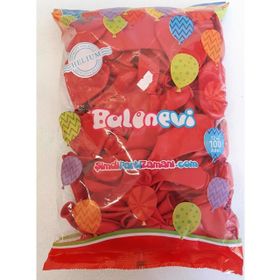Balonevi Kırmızı 100'lü Baskısız Balon