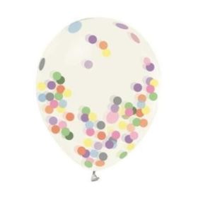 Balonevi Konfetili 4'lü Şeffaf Balon
