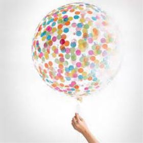 Balonevi Konfetili 4'lü Şeffaf Balon