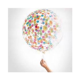Balonevi Konfetili 4'lü Şeffaf Balon