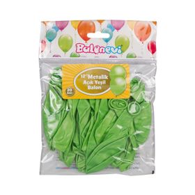 Balonevi Metalik Açık Yeşil Balon