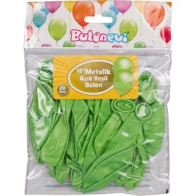 Balonevi Metalik Açık Yeşil Balon
