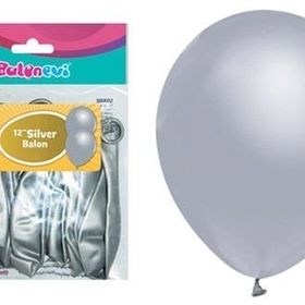 Balonevi Metalik Gümüş Balon