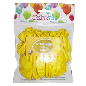Balonevi Metalik Sarı Balon
