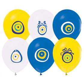 Balonevi Nazar Boncuğu Baskılı 16'lı Balon